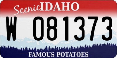 ID license plate W081373