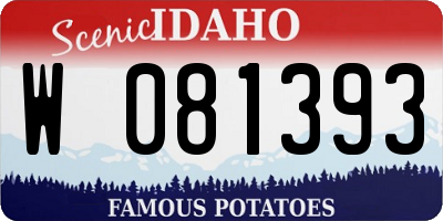 ID license plate W081393