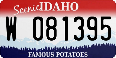 ID license plate W081395