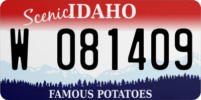 ID license plate W081409
