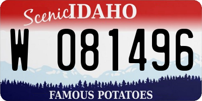 ID license plate W081496