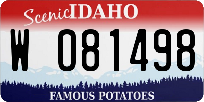 ID license plate W081498
