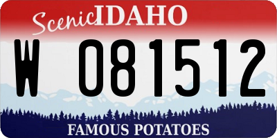 ID license plate W081512