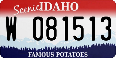 ID license plate W081513