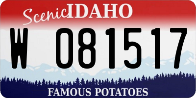ID license plate W081517