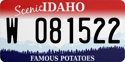 ID license plate W081522