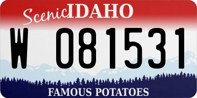 ID license plate W081531