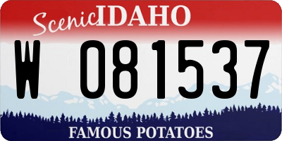ID license plate W081537