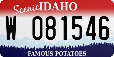 ID license plate W081546
