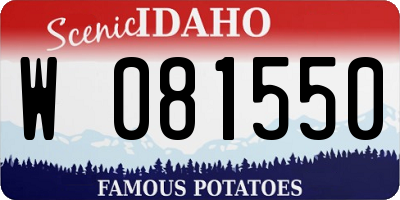 ID license plate W081550