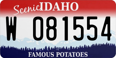 ID license plate W081554