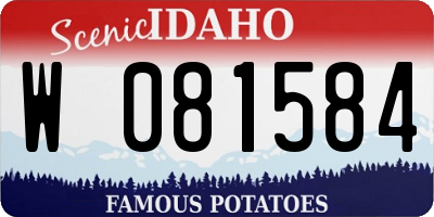ID license plate W081584