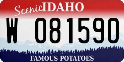 ID license plate W081590