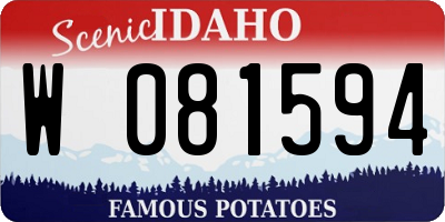ID license plate W081594