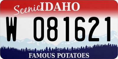 ID license plate W081621