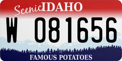 ID license plate W081656