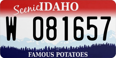 ID license plate W081657