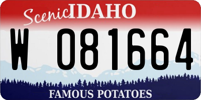 ID license plate W081664