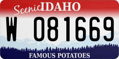 ID license plate W081669