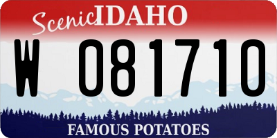 ID license plate W081710