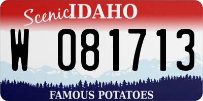 ID license plate W081713