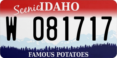 ID license plate W081717