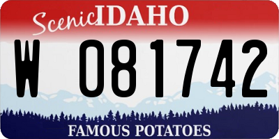 ID license plate W081742