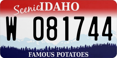 ID license plate W081744