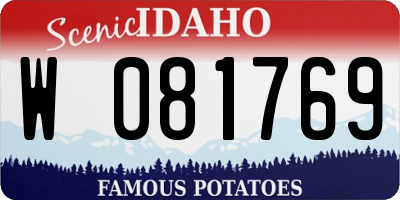 ID license plate W081769