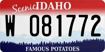 ID license plate W081772