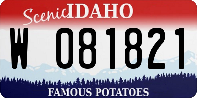 ID license plate W081821