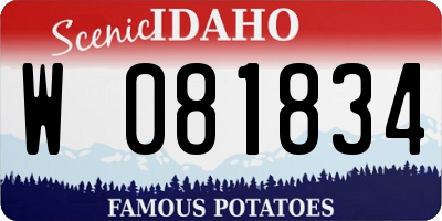 ID license plate W081834