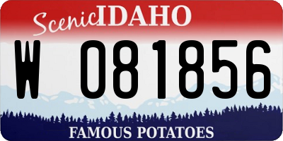 ID license plate W081856