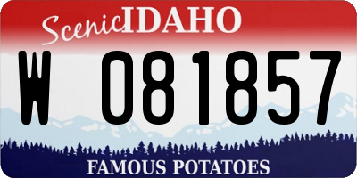 ID license plate W081857
