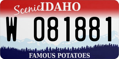 ID license plate W081881