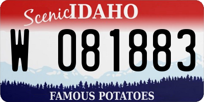 ID license plate W081883