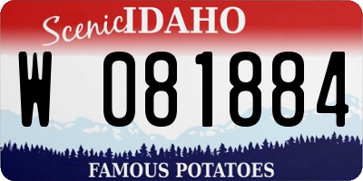 ID license plate W081884