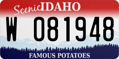 ID license plate W081948