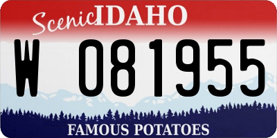 ID license plate W081955