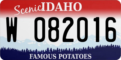 ID license plate W082016