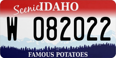 ID license plate W082022