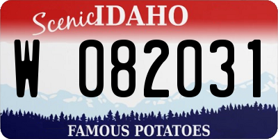 ID license plate W082031