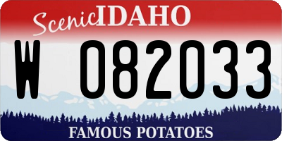 ID license plate W082033