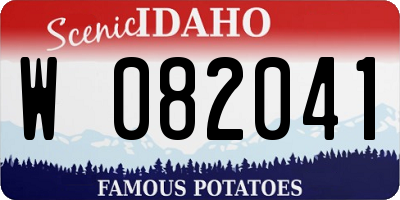 ID license plate W082041