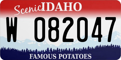 ID license plate W082047