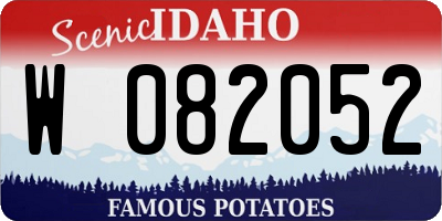 ID license plate W082052
