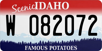 ID license plate W082072