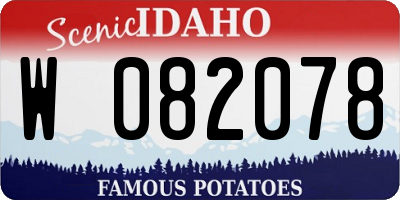 ID license plate W082078