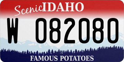 ID license plate W082080