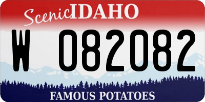 ID license plate W082082